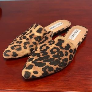 Steve Madden Leopard Pointed Toe Flat Mule